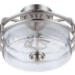 Wholesale 💯 Patriot Lighting® Joska Brushed Nickel 2-Light Semi-Flush Mount Ceiling Light 🌟 -Patriot Lighting Sales 20710 C