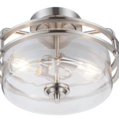 Wholesale 💯 Patriot Lighting® Joska Brushed Nickel 2-Light Semi-Flush Mount Ceiling Light 🌟 -Patriot Lighting Sales 20710 D