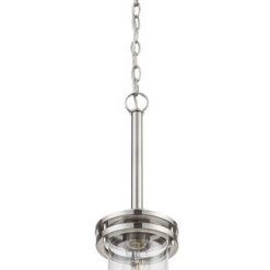 Outlet 😀 Patriot Lighting® Joska Brushed Nickel 1-Light Mini Pendant 🧨 -Patriot Lighting Sales 20712 C