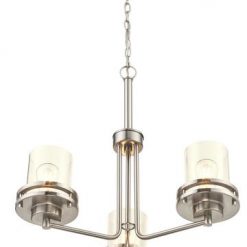 Best deal ⌛ Patriot Lighting® Joska 3-Light Brushed Nickel Chandelier 🔥