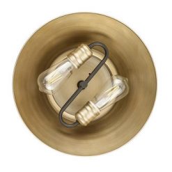 Best Sale 🤩 Patriot Lighting® Kenneth Black & Gold 2-Light Flush Mount Ceiling Light 💯 -Patriot Lighting Sales 20718 E