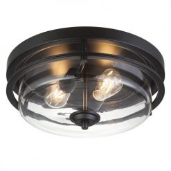 Wholesale 👍 Patriot Lighting® Joska Matte Black 2-Light Flush Mount Ceiling Light 🎉 -Patriot Lighting Sales 20732 3518635MASTER2