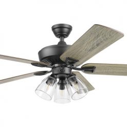New 🎉 Patriot Lighting™ Madeline 52" Matte Black Indoor LED Ceiling Fan 🌟 -Patriot Lighting Sales 20768 3550111 CloseUp SideA