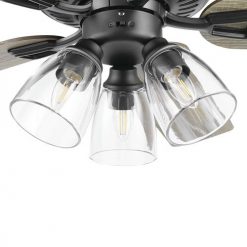 New 🎉 Patriot Lighting™ Madeline 52" Matte Black Indoor LED Ceiling Fan 🌟 -Patriot Lighting Sales 20768 3550111 LightKit CloseUp