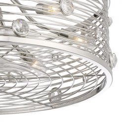 Best Sale ✨ Patriot Lighting™ Urbaine 24" Polished Nickel Fandelier 🛒 -Patriot Lighting Sales 31035 019 S