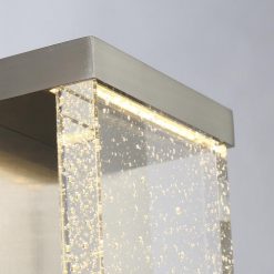 New 🛒 Patriot Lighting® Paradiso Satin Nickel Integrated LED Outdoor Wall Light ⌛ -Patriot Lighting Sales 34137 017S