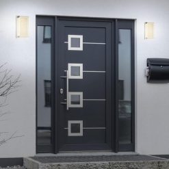 New 🛒 Patriot Lighting® Paradiso Satin Nickel Integrated LED Outdoor Wall Light ⌛ -Patriot Lighting Sales 34137 017 L1