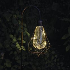 Buy 😀 Patriot Lighting® Solar Integrated LED Vintage Cage Landscape Light - Assorted 🥰 -Patriot Lighting Sales 343 4484 inuse closeup night 1