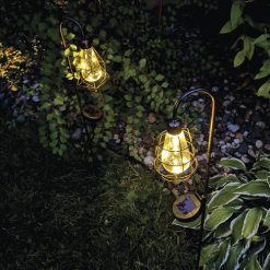 Buy 😀 Patriot Lighting® Solar Integrated LED Vintage Cage Landscape Light - Assorted 🥰 -Patriot Lighting Sales 343 4484 inuse night 2
