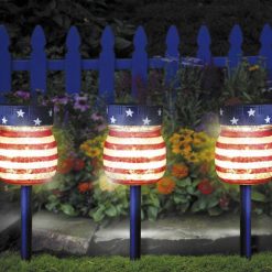 Brand new 💯 Patriot Lighting® Solar Integrated LED Patriotic Jar Landscape Light ✔️ -Patriot Lighting Sales 343 9105 P AP
