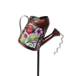 Buy 🛒 Patriot Lighting® Solar Integrated LED Watering Can Landscape Light - Assorted 💯 -Patriot Lighting Sales 343 9111 solar watering can ladybug closeup