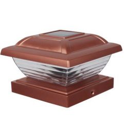 Buy 🥰 Patriot Lighting® Solar LED Copper Jolene Post Cap Light 4-Pack 🔔