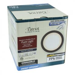 Cheap 💯 Patriot Lighting® LED Black Metal Plug-in Under Cabinet Puck Light ⭐ -Patriot Lighting Sales 346 0800 BK PuckLight