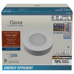 Cheapest ⌛ Patriot Lighting® Integrated LED White Plug-In Under Cabinet Puck Light - 3 Pack 🔔 5 Cheapest ⌛ Patriot Lighting® Integrated LED White Plug-In Under Cabinet Puck Light - 3 Pack 🔔 -Patriot Lighting Sales 346 0835 Web 3PK LED PuckLight RGBWW rev1850