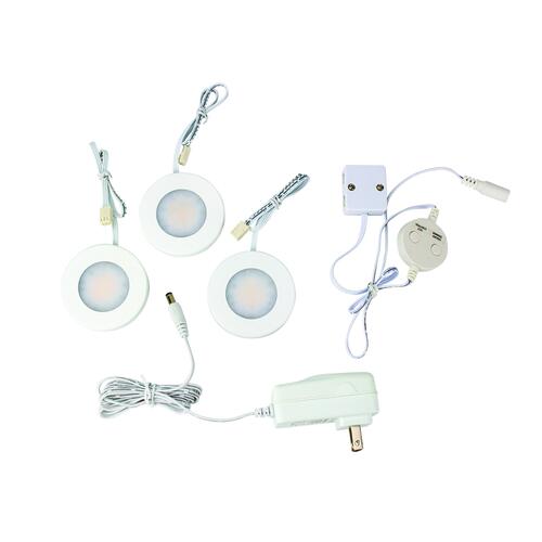 Best Pirce 👍 Patriot Lighting® Integrated LED White Plug-in Under Cabinet Puck Light - 3 Pack 😀 4 Best Pirce 👍 Patriot Lighting® Integrated LED White Plug-in Under Cabinet Puck Light - 3 Pack 😀 - Image 2