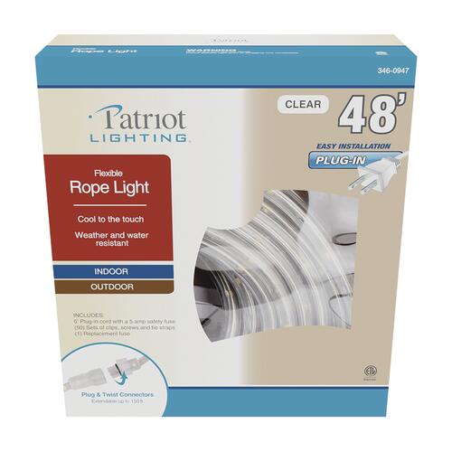 Best Pirce 🛒 Patriot Lighting® 48' Plug-in Clear Incandescent Rope Light 🔔 7 Best Pirce 🛒 Patriot Lighting® 48' Plug-in Clear Incandescent Rope Light 🔔 - Image 5