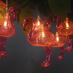 Best Pirce 🎁 Patriot Lighting® 12' 5-1/2" 10-Light Flamingo Solar-Powered LED String Light 👏 -Patriot Lighting Sales 3460656 ALT1