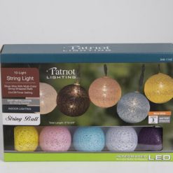 Discount ⌛ Patriot Lighting® 6' 10-5/8" 10-Light Battery-Powered Cotton Ball String Light 🥰 -Patriot Lighting Sales 3461142 Alt1