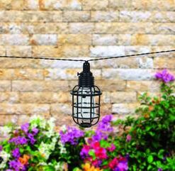 Promo 🌟 Patriot Lighting® 14' 10-Light Edison Cage Solar LED String Light 🤩 -Patriot Lighting Sales 3461143 P SC