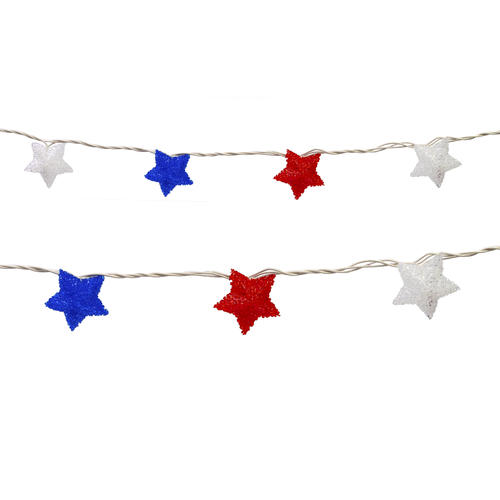 Discount 😍 Patriot Lighting® 8' 8" Red White And Blue Stars LED String Light ✨ 3 Discount 😍 Patriot Lighting® 8' 8" Red White And Blue Stars LED String Light ✨
