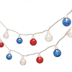 Promo 🌟 Patriot Lighting® 40 Light Red White And Blue Patriotic String Light 🔔
