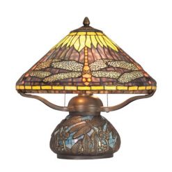 Deals 😀 Patriot Lighting® Dragonfly Antique Bronze Tiffany Style Table Lamp 🤩