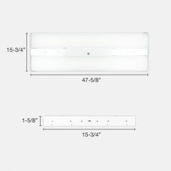 Best Sale 👏 Patriot Lighting® 29253 Lumen 47" White Integrated LED High Bay Light 😉 -Patriot Lighting Sales 348 2114 Spec Dimensions 01
