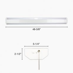 Discount 👏 Patriot Lighting® 3000 Lumen 48" Cream Integrated LED Dual Wrap Light 👍 -Patriot Lighting Sales 348 2115 Spec Dimensions