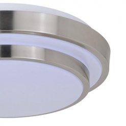 Cheapest ❤️ Patriot Lighting® Helos Satin Nickel LED Flush Mount Ceiling Light 🎉 -Patriot Lighting Sales 3482120 Alt2