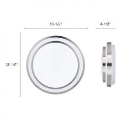 Cheapest ❤️ Patriot Lighting® Helos Satin Nickel LED Flush Mount Ceiling Light 🎉 -Patriot Lighting Sales 3482120 Alt3