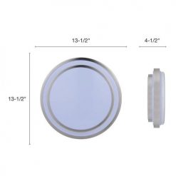Cheapest ❤️ Patriot Lighting® Helos Satin Nickel LED Flush Mount Ceiling Light 🎉 -Patriot Lighting Sales 3482120 Alt4
