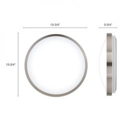 Outlet 🎉 Patriot Lighting® Lato Satin Nickel Integrated LED Flush Mount Ceiling Light 🌟 -Patriot Lighting Sales 3482125 Alt3