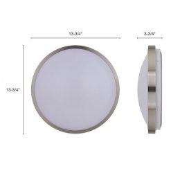 Outlet 🎉 Patriot Lighting® Lato Satin Nickel Integrated LED Flush Mount Ceiling Light 🌟 -Patriot Lighting Sales 3482125 Alt4