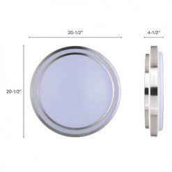 Budget 😉 Patriot Lighting® Helos 20-1/2" Satin Nickel LED Flush Mount Ceiling Light 🥰 14 Budget 😉 Patriot Lighting® Helos 20-1/2" Satin Nickel LED Flush Mount Ceiling Light 🥰 -Patriot Lighting Sales 3482127 Alt4