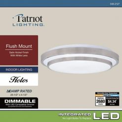 Budget 😉 Patriot Lighting® Helos 20-1/2" Satin Nickel LED Flush Mount Ceiling Light 🥰 17 Budget 😉 Patriot Lighting® Helos 20-1/2" Satin Nickel LED Flush Mount Ceiling Light 🥰 -Patriot Lighting Sales 3482127 Alt7