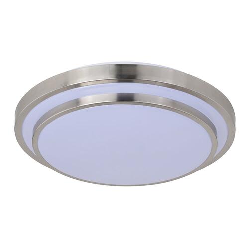 Budget 😉 Patriot Lighting® Helos 20-1/2" Satin Nickel LED Flush Mount Ceiling Light 🥰 3 Budget 😉 Patriot Lighting® Helos 20-1/2" Satin Nickel LED Flush Mount Ceiling Light 🥰