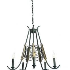 Best Sale 😀 Patriot Lighting® Seraphina Weatherd Zinc 5-Light Chandelier ❤️