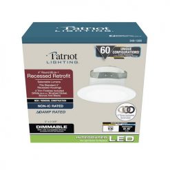 Best Pirce ❤️ Patriot Lighting® 4" 60-in-1 LED Recessed Retrofit Downlight 🔔 -Patriot Lighting Sales 349 1385 Box
