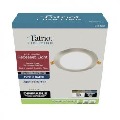 Best reviews of ✔️ Patriot Lighting® 6-7/8" LED Brushed Nickel Ultra-Thin Downlight ⭐ 9 Best reviews of ✔️ Patriot Lighting® 6-7/8" LED Brushed Nickel Ultra-Thin Downlight ⭐ -Patriot Lighting Sales 349 1393 Box