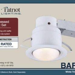 Wholesale 👍 Patriot Lighting® 5" White Recessed Light Set 👏 -Patriot Lighting Sales 3490005 Alt10