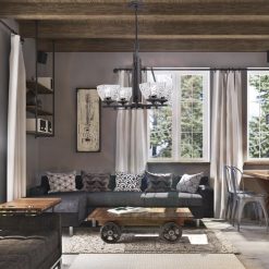 Budget 😍 Patriot Lighting® Hakley 4-Light Textured Bronze Chandelier 🤩 -Patriot Lighting Sales 351 8381 IU