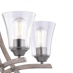 Best reviews of 🌟 Patriot Lighting® Elegant Home Collette 5-Light Distressed Faux Wood & Brushed Pewter Chandelier 🛒 -Patriot Lighting Sales 351 8467 FG