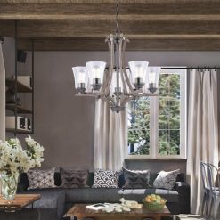Best reviews of 🌟 Patriot Lighting® Elegant Home Collette 5-Light Distressed Faux Wood & Brushed Pewter Chandelier 🛒 -Patriot Lighting Sales 351 8467 IU