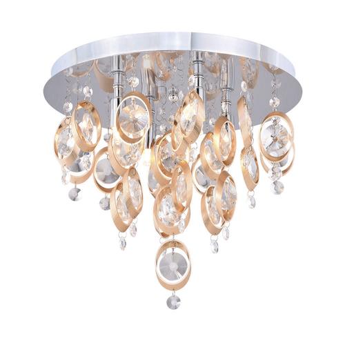 Best Sale 👏 Patriot Lighting® Elegant Home Raina Chrome & Copper 4-Light Flush Mount Ceiling Light 🤩 3 Best Sale 👏 Patriot Lighting® Elegant Home Raina Chrome & Copper 4-Light Flush Mount Ceiling Light 🤩
