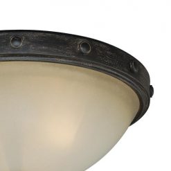 Budget 🎉 Patriot Lighting® Lancaster Black Walnut 2-Light Flush Mount Ceiling Light ❤️ -Patriot Lighting Sales 351 9572 FG