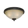 Budget 🎉 Patriot Lighting® Lancaster Black Walnut 2-Light Flush Mount Ceiling Light ❤️ -Patriot Lighting Sales 351 9572 P