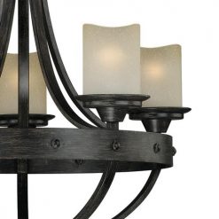 Flash Sale 🤩 Patriot Lighting® Lancaster 5-Light Black Walnut Chandelier 🎉 -Patriot Lighting Sales 351 9575 FG