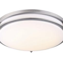 Budget 🔥 Patriot Lighting® Gilda II Brushed Nickel 19" Integrated LED Flush Mount Ceiling Light 😀