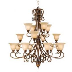 Promo 💯 Patriot Lighting® Berkeley 16-Light Aged Walnut Chandelier 🔥