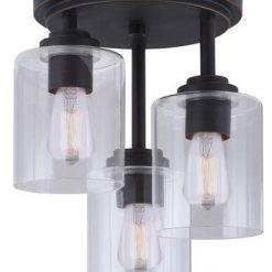 Best reviews of 😍 Patriot Lighting® Henrik Rubbed Antique Bronze 3-Light Semi-Flush Mount Ceiling Light ⭐